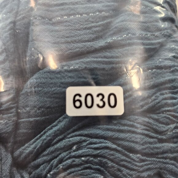 Womens Knox Rose Blue Peplum Top Blouse Long Sleeve V Neck gathered waist XL - Picture 13 of 13